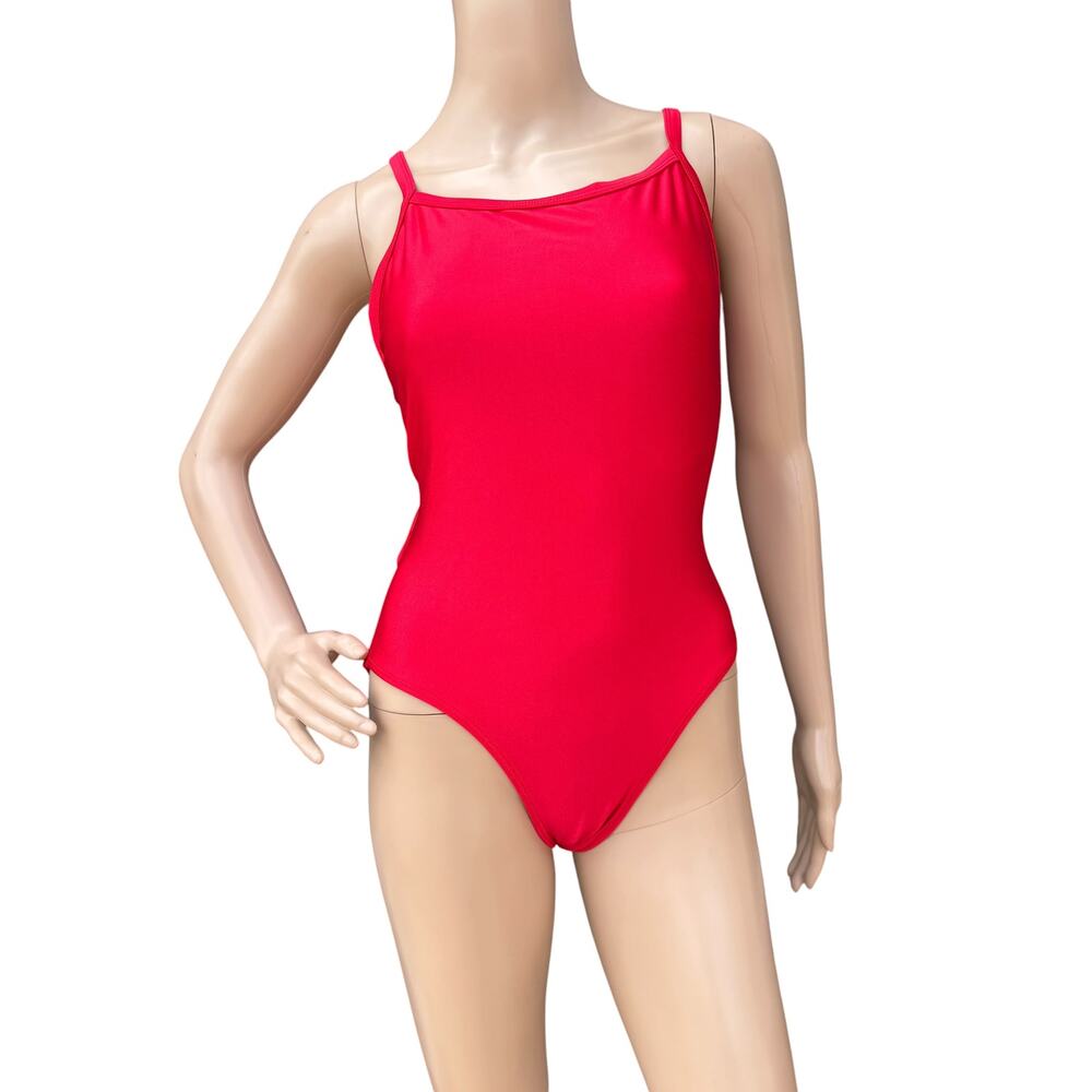 Waterpro Red Athletic Crossback One Piece Swimsuit 36